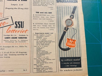 Retro-annons ”Tärnan - ny exklusiv modell” från 1953