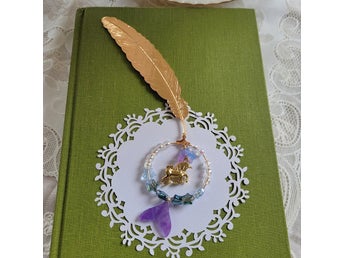 Metal Feather Unicorn Bookmark för Journals & Books