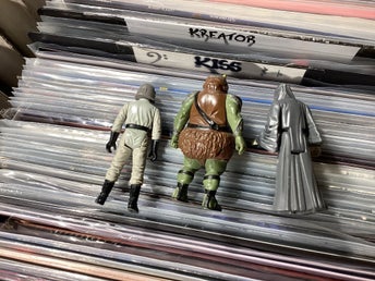 3 stycken Star Wars actionfigurer - AT-AT Driver, Gamorrean Guard & Emperor
