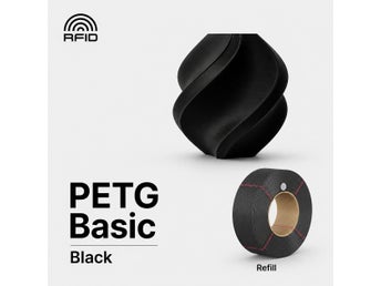 Bambu Lab PETG Basic Black/Svart 1.75mm 1kg Filament. REFILL