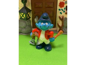 Smurf som ryttare… lekt skick…