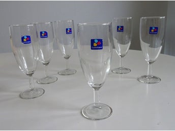 6 st glas på fot för bubbel, proseccoglas, champagneglas, Luminarc