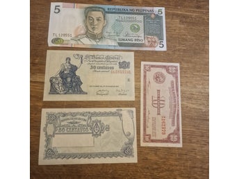 Sedlar från Filippinerna och Argentina