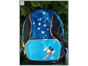 Disney Musse Pigg ryggsäck i blått framfack perfekt förskola SKOLSTART