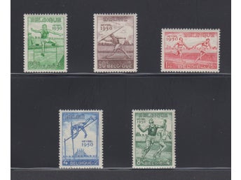 Belgien. M 867-871 ** kpl serie. Idrottsmotiv. VACKER SERIE.