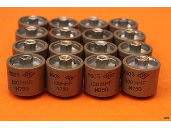 CERAMIC DOORKNOB TRANSMITTING CAPACITOR - CRL 850S - 100pF - 10% - 5KV - N750