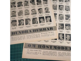 Retro-artikel ”Stor enkät: 100 herrar om höstmodet” från 1952