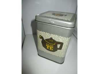 Äldre plåtburk Tea, Ceylon blend. Te-Burk från CO-OP
