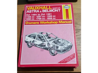 Vauxhall Astra & Belmont Owners Workshop Manual, Haynes, 1984-1991