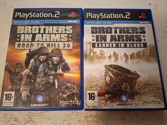 Brothers in Arms: Road to Hill 30 + Earned In Blood Komplett CIB Fint Skick PS2