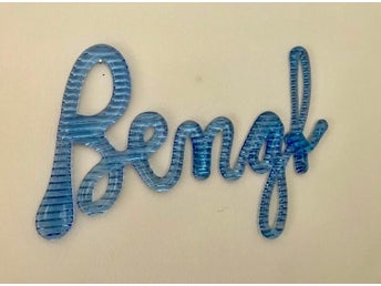 Namnskylten BENGT. Bergdala Glasbruk