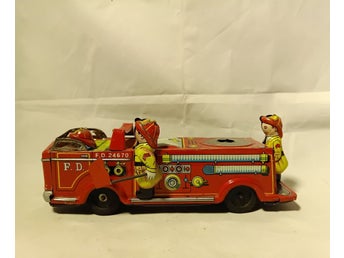 Vintage Brandbil i Plåt F.D. Made in Japan - Nomura, 1950/60-tal