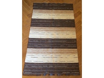 Vintage Tidlös Plastmatta Brun Beige Ca 115 x 69 cm Nytvättad Lättplacerad