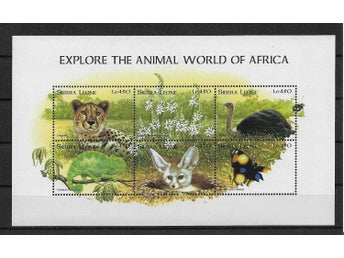 Sierra Leone 1998 Djur 6v i block