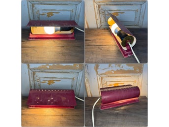 Sänglampa / Vägglampa / EWÅ / 54 / Vinröd / 50-tal / Retro / Vintage / 1 st