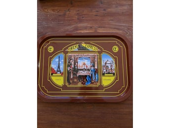 Serveringsbricka Orient Express i plåt RETRO