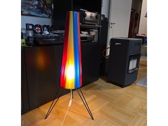 Retro string raketlampa med stativ 50-tal
