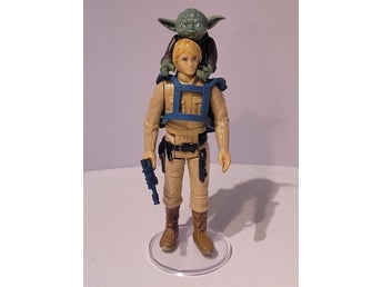 Star Wars Vintage Luke Skywalker Bespin Fatigues med Yoda i ryggsäck