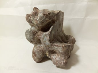 Stor fossil sten med intressanta utformningar
