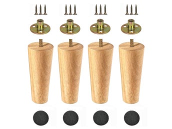 15 cm Möbelben i Massivt Trä (Pack-4)