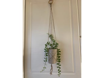 Jute ampel, makramé, plant hanger, 13-15 cm