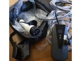 3,68 kW 16A 8,6 m Typ 2 bärbar elbilsladdare med LCD-skärm och smart appkontroll