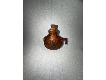 antique | Scandinavian carved birch | salt flask