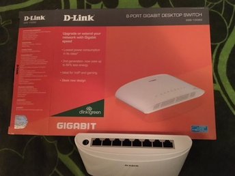 D-Link 8 portars gigabit switch