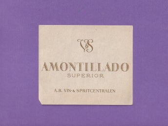 Amontillado Superior AB Vin-& Spritcentralen etikett