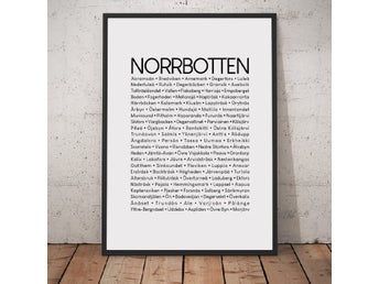 Poster, Norrbotten text, A4