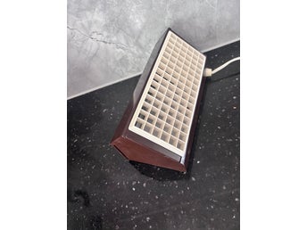 Retro brun vägglampa ”Kuben” Elidus / IKEA Sussa – 70-tal Vintage Space Age