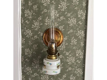 Fotogenlampa, oljelampa, vägglampa, bordslampa, retro