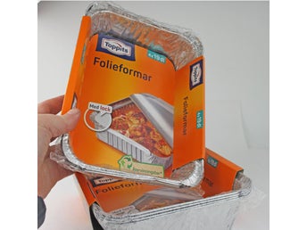 2 x 4 st Folieformar 19 dl med lock Aluminiumform Toppits inkl moms