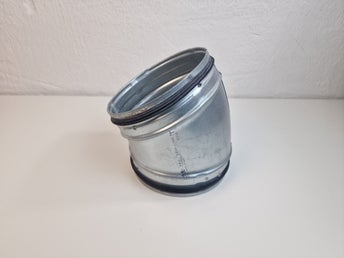 Ventilationsböj 160 mm, 30 grader