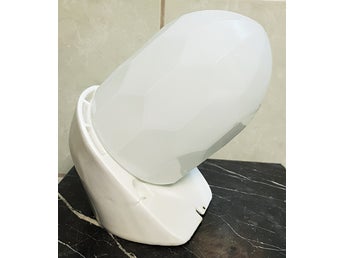 Vit RETRO Vägglampa-GlobLampa-Badrumslampa-Porslin/glas-1900-tal.