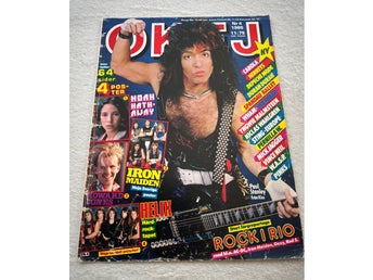 Paul Stanley KISS 1985 omslag clips poster - Tidningen OKEJ 1980-tal