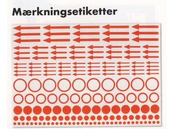 Markörer för brev kort och frimärken mm 10 ark