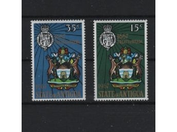 Antigua 1967 Breda-avtalet och nytt statsvapen heraldik 2v