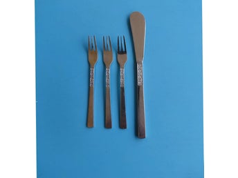 Rosen 3 påläggsgafflar 13 cm smörkniv 18 cmÅhlens rostfritt bestick