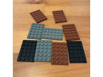 LEGO 4x6 plattor i olika färger, 9st