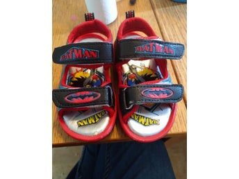 Batman Sandaler Röd/Svart Storlek 20
