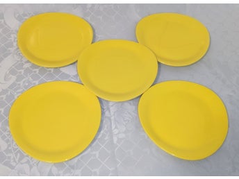 Assiette Bo Fajans 50-tal, 60-tal 5st