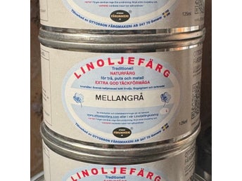 Linoljefärg Mellangrå NY VARA