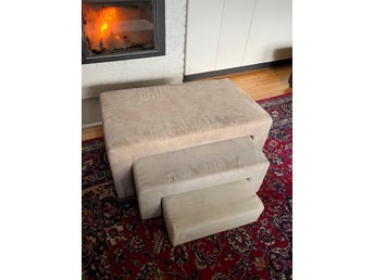 3-delad sittpuff/fotpall i