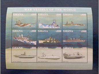 New block sheet from Ghana - warships