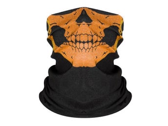 Dödskallemask - Buff - Gul - Paintball - Scarf - Bandana - Halsduk - Skidmask