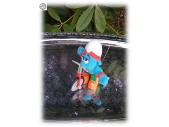 Smurf cykelsmurf kramdjur mini gosedjur mjukdjur Fint skick