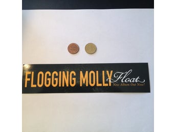 Flogging Molly - Float - Klistermärke/sticker - 210x49mm