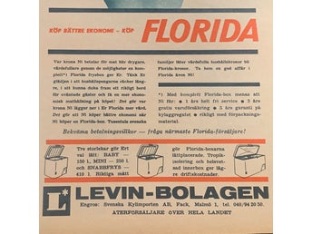 Retro-annons ”En Florida frysbox-krona är värd mer!” från 1961