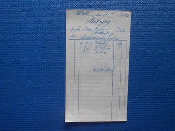 Räkning 1946 Oscar Karlsson Gullingstorp